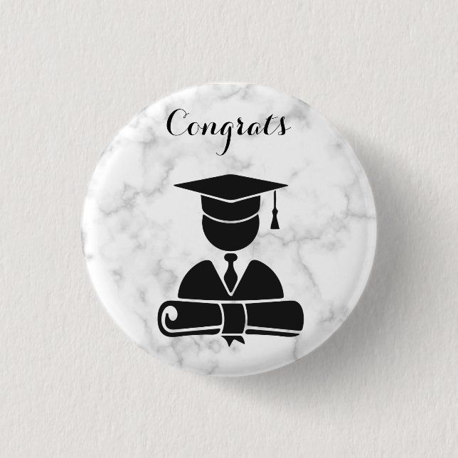 Chapa Redonda De 2,5 Cm Beatiful Happy Graduation's Day (Anverso)