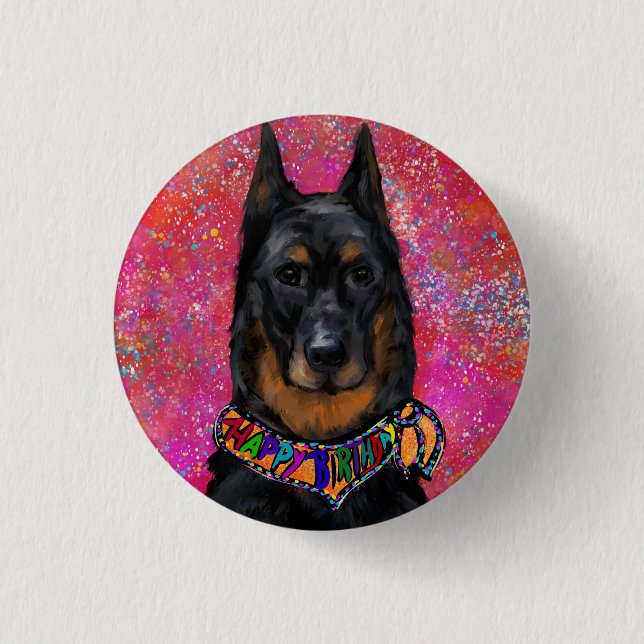 Chapa Redonda De 2,5 Cm Beauceron                       (Anverso)