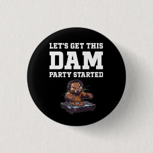 Chapa Redonda De 2,5 Cm Beaver Lover DJ _2