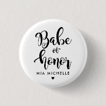 Bebé de Honor Elegante de Negro y Blanco