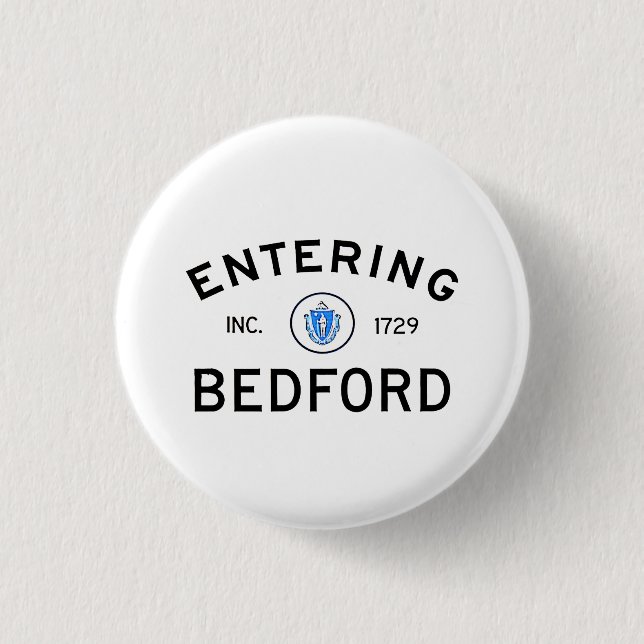 Chapa Redonda De 2,5 Cm Bedford que entra (Anverso)