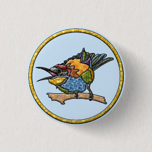 Chapa Redonda De 2,5 Cm Bee Eater Bird