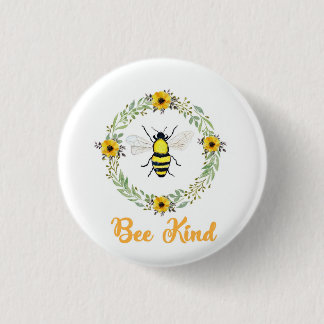 Chapa Redonda De 2,5 Cm Bee Kind Bee