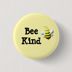 Chapa Redonda De 2,5 Cm Bee Kind Bumblebee
