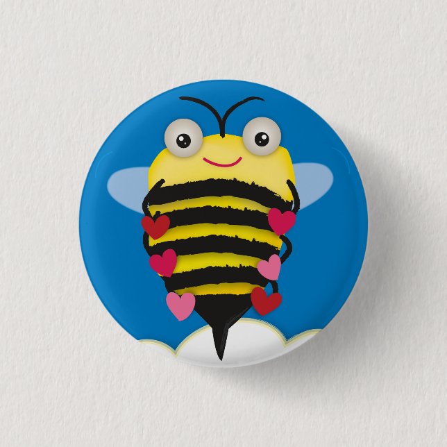 Chapa Redonda De 2,5 Cm Bee-Lieve en ti (Anverso)