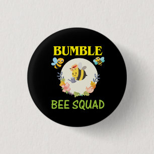 Chapa Redonda De 2,5 Cm Beekeeper Art Bumble Bee Squad