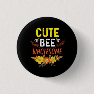 Chapa Redonda De 2,5 Cm Beekeeper Art Cute Bee Wholesome