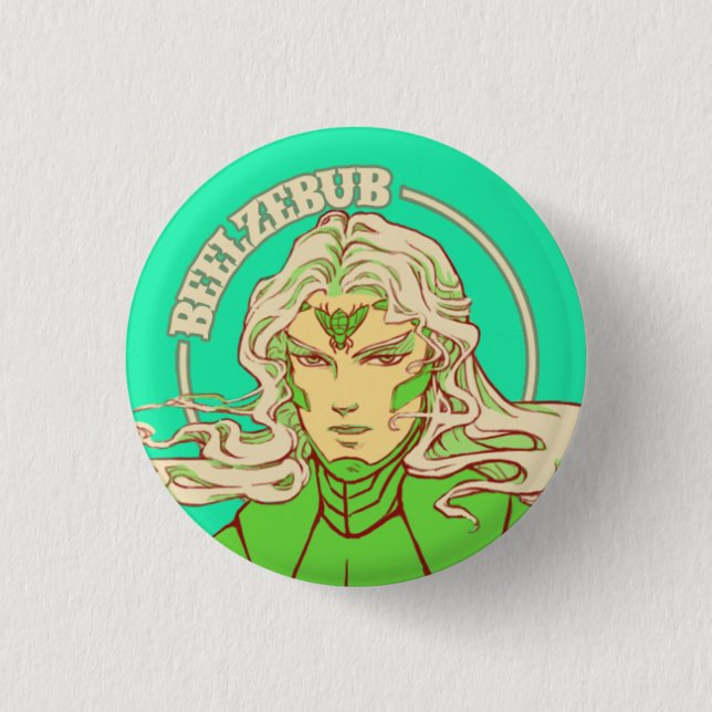 Chapa Redonda De 2,5 Cm Beelzebub (Anverso)