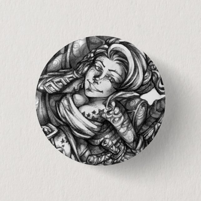 Chapa Redonda De 2,5 Cm BeetleRider (Anverso)