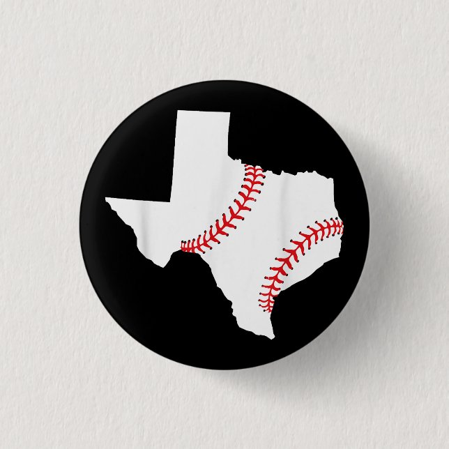 Chapa Redonda De 2,5 Cm Béisbol de Texas (Anverso)