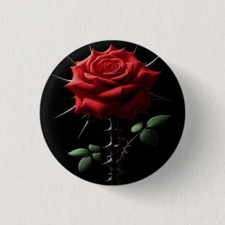 Chapa Redonda De 2,5 Cm Belleza  con espinas