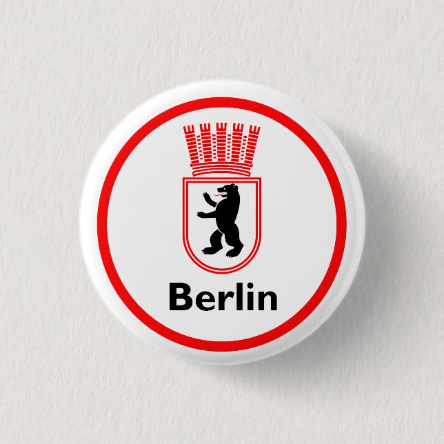 Chapa Redonda De 2,5 Cm Berlinés Stadtwappen (DDR) (Anverso)