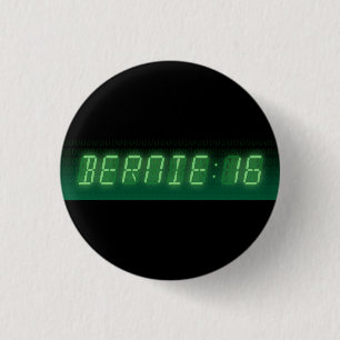 Chapa Redonda De 2,5 Cm Bernie Sanders Digital Readout
