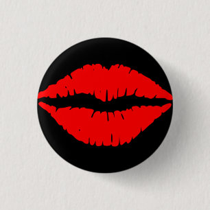 Chapa Redonda De 2,5 Cm Beso pequeño - Negro