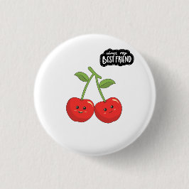 Chapa Redonda De 2,5 Cm Best Friend Cherries