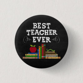 Chapa Redonda De 2,5 Cm Best Teacher Ever Chalkboard