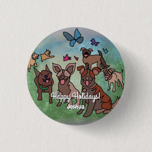 Chapa Redonda De 2,5 Cm Bestias minimalistas para siempre durante las vaca