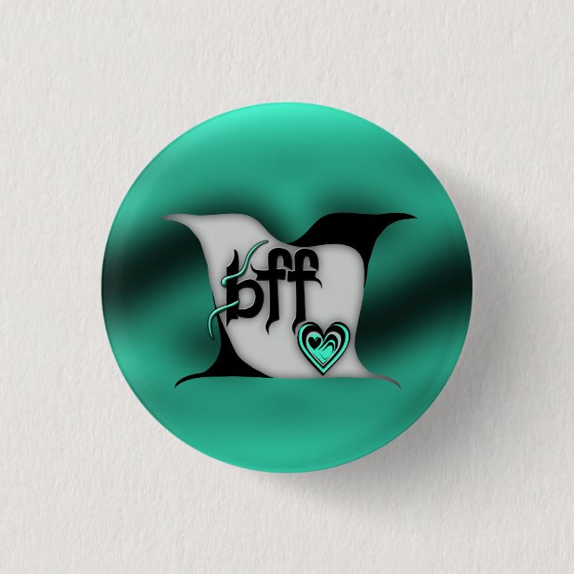 Chapa Redonda De 2,5 Cm bff ~ lovebirds (Anverso)