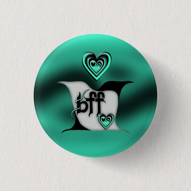 Chapa Redonda De 2,5 Cm bff ~ lovebirds (Anverso)