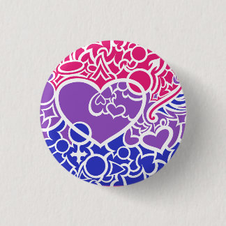 Chapa Redonda De 2,5 Cm Bi Pride Squiggle