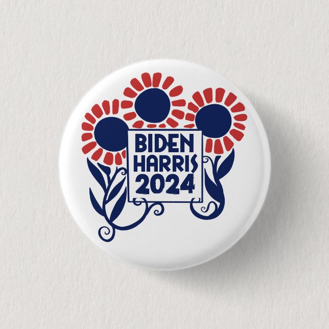 Chapa Redonda De 2,5 Cm Biden Harris 2020 (Anverso)