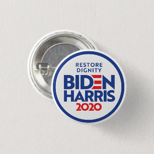 Chapa Redonda De 2,5 Cm BIDEN HARRIS 2020: Restaurar la dignidad