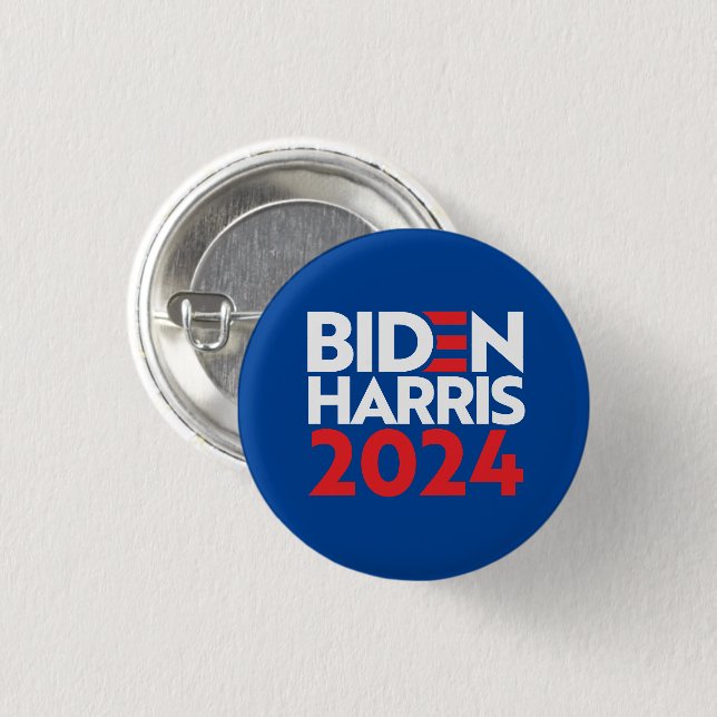 Chapa Redonda De 2,5 Cm Biden Harris 2024 (Anverso y reverso)