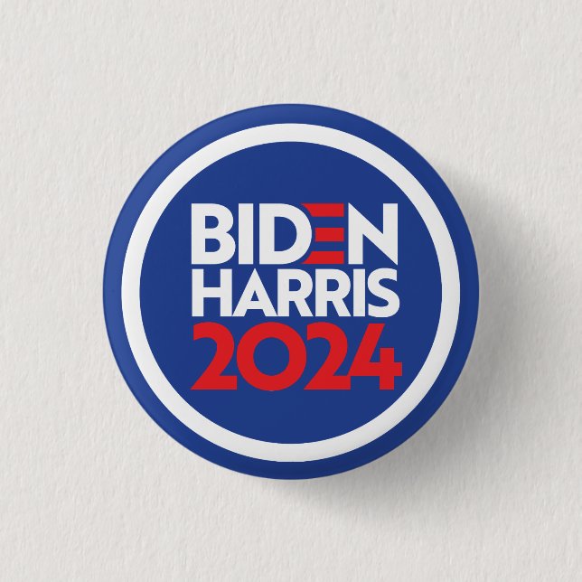 Chapa Redonda De 2,5 Cm Biden Harris 2024 (Anverso)
