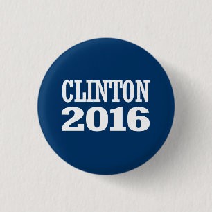 CHAPA REDONDA DE 2,5 CM BILL CLINTON 2016