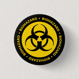 Chapa Redonda De 2,5 Cm Biohazard Symbol Button Pin