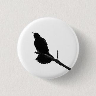 Chapa Redonda De 2,5 Cm Bird Silhouette Pin