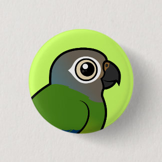 Chapa Redonda De 2,5 Cm Birdorable Oscuro-dirigió Conure