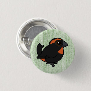 Chapa Redonda De 2,5 Cm Birdorable Personalizado de Bullfinch