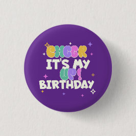 CHAPA REDONDA DE 2,5 CM BIRTHDAY CHEER UP BUTTON 