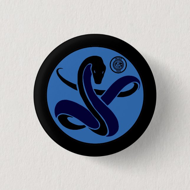 Chapa Redonda De 2,5 Cm Biscione Nerazzurro, perno (serpiente) (Anverso)