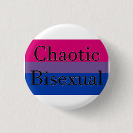 Chapa Redonda De 2,5 Cm Bisexual caótico