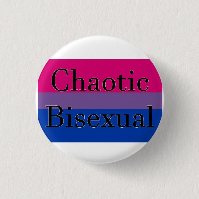 Chapa Redonda De 2,5 Cm Bisexual caótico (Anverso)