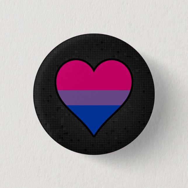 Chapa Redonda De 2,5 Cm Bisexuality flag black button (Anverso)