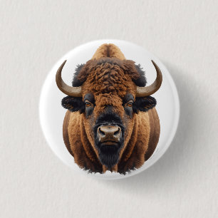 Chapa Redonda De 2,5 Cm Bisonte / Búfalo
