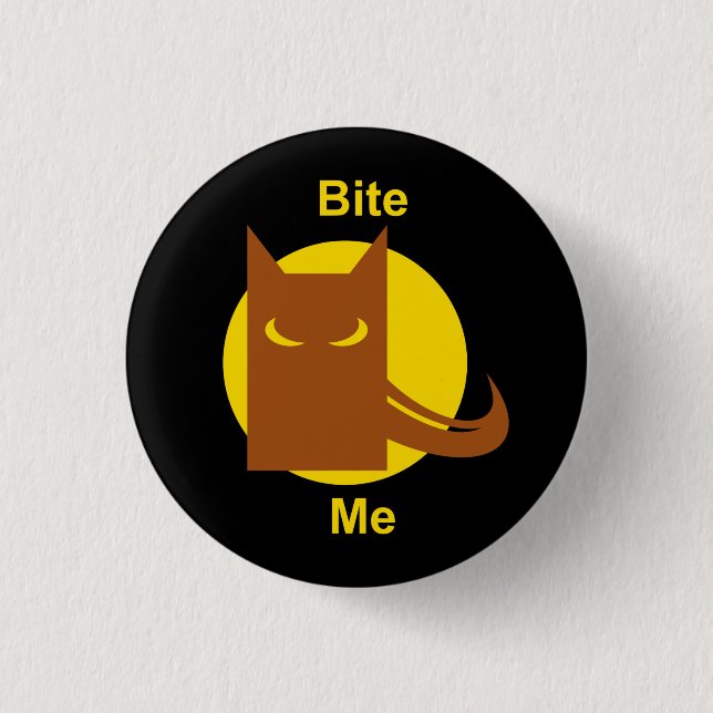 Chapa Redonda De 2,5 Cm Bite Me (Anverso)
