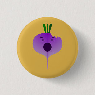 Chapa Redonda De 2,5 Cm Bite The Angry Turnip de Kenneth Yoncich