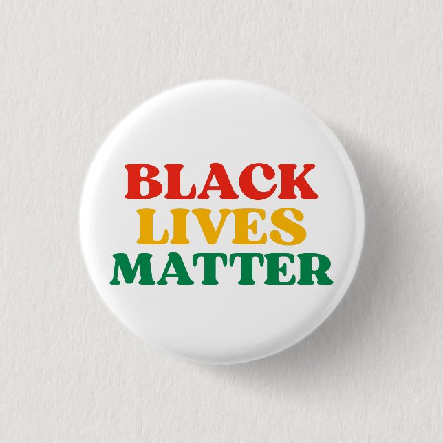 Chapa Redonda De 2,5 Cm Black Lives Matter Ornament (Anverso)