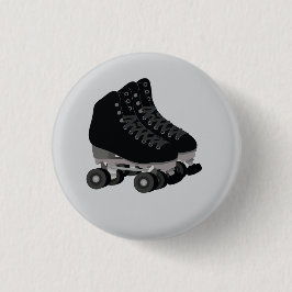 Chapa Redonda De 2,5 Cm Black Rollerskates Button