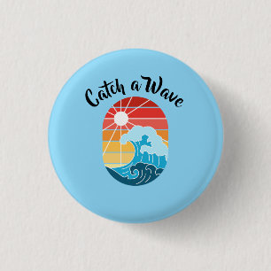 Chapa Redonda De 2,5 Cm Blanco con marca, promoción del logotipo de Wave S