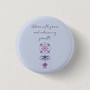 Chapa Redonda De 2,5 Cm Blooming Serenity Mandala Badge