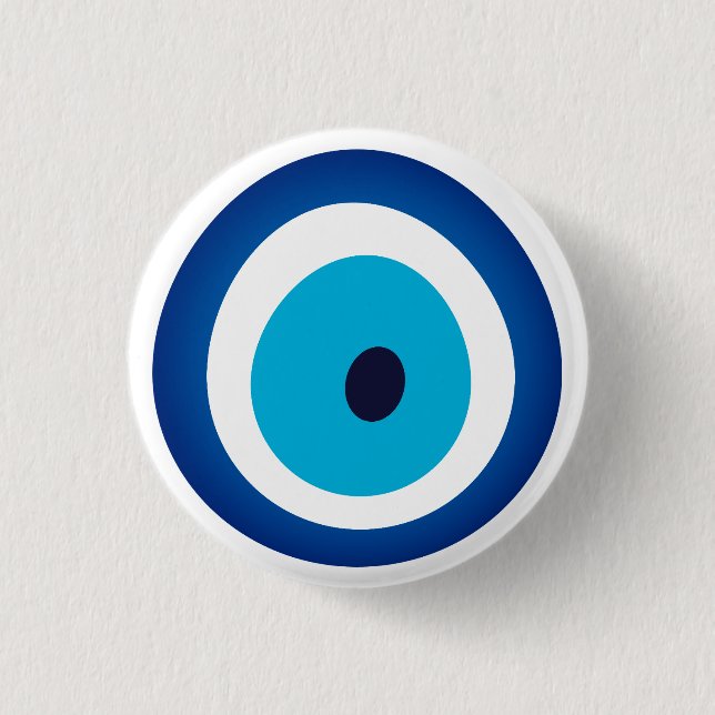 Chapa Redonda De 2,5 Cm Blue Eye Lucky Charm (Anverso)