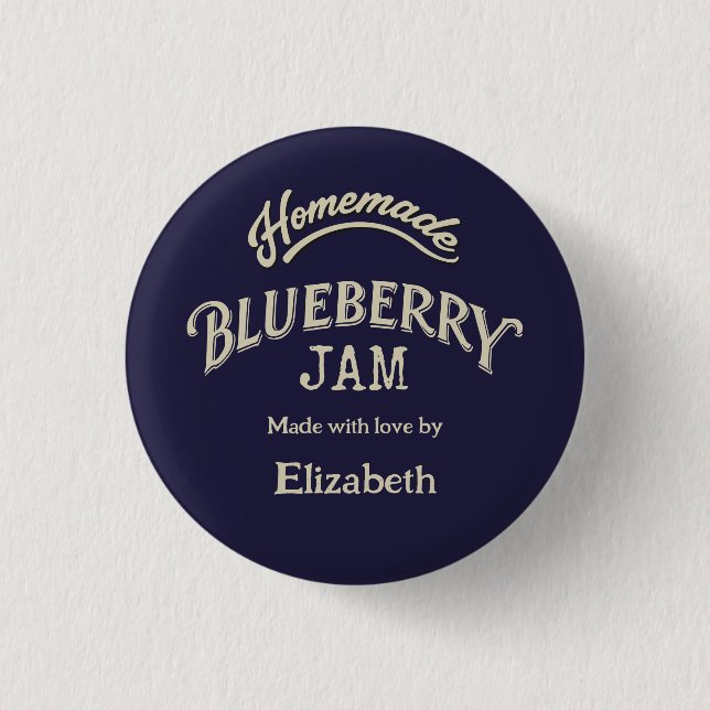 Chapa Redonda De 2,5 Cm Blueberry Jam (Anverso)