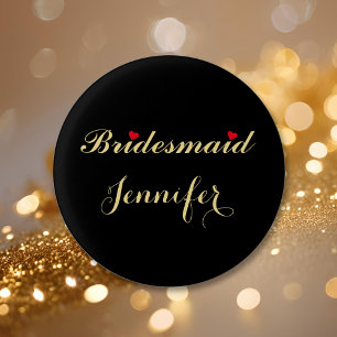 Chapa Redonda De 2,5 Cm Boda de la dama de honor Bridal Bachelorette Party
