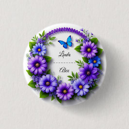 Chapa Redonda De 2,5 Cm Boda Floral Wreath
