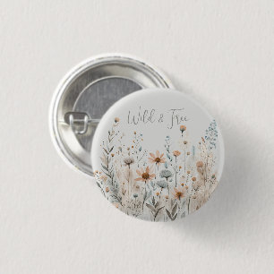 Chapa Redonda De 2,5 Cm Boho Wildflower